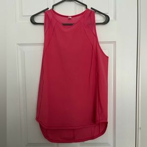 Lululemon pink tank top size 8